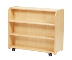 Boeken Display Kast Dubbelzijdig Verrijdbaar B90 x D40 x H80 cm Esdoorn